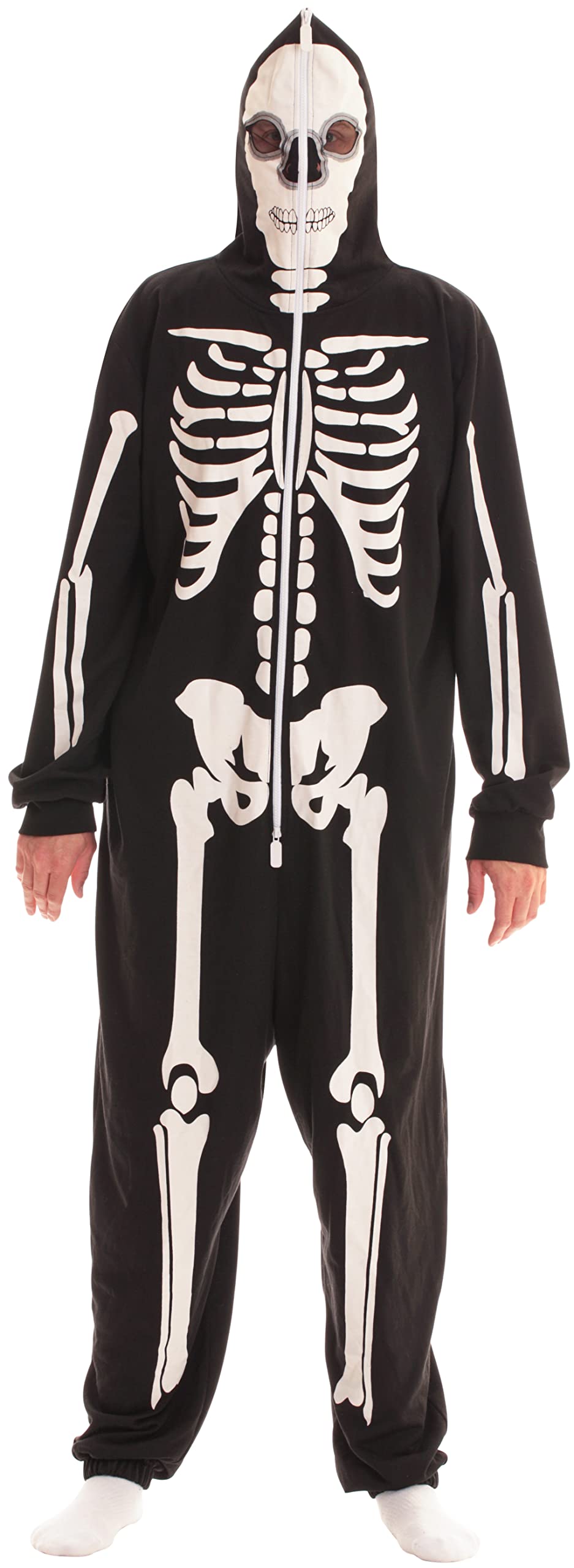 #followme Men's Onesie Adult Comfortable Fleece Hooded Front Zip w/Side Pockets Halloween Costumes for Men-picture-49