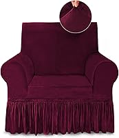 Vista 35 de NICEEC Funda de Sofá Súper Suave de 1 Pieza Gris Claro Funda Deslizable para Sofás Elástica Universal de Spandex Fundas de Sofá para Sala de Estar