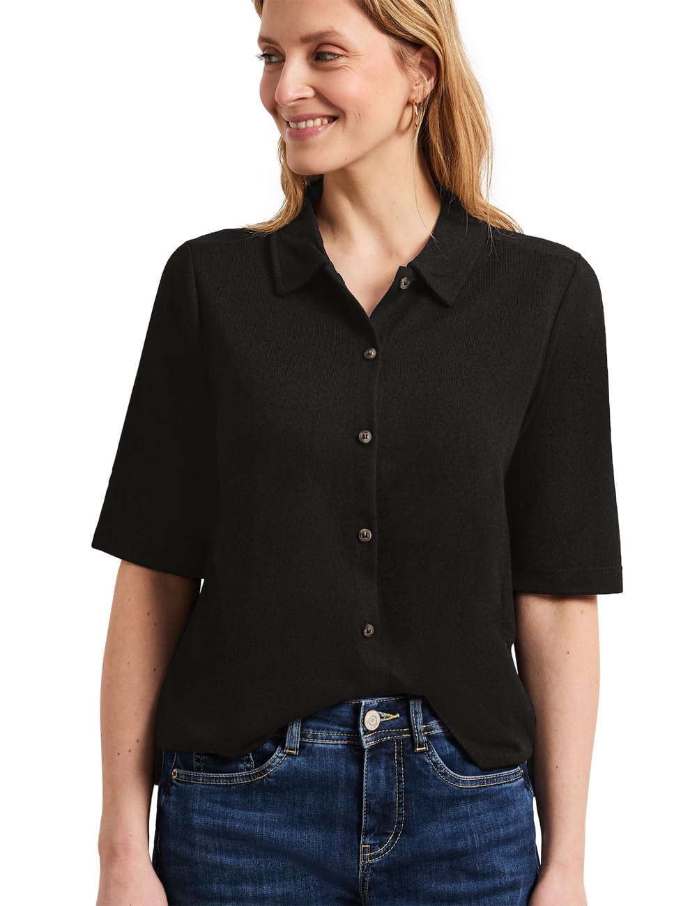 Street One Shirt in Blouse Look, Black 40