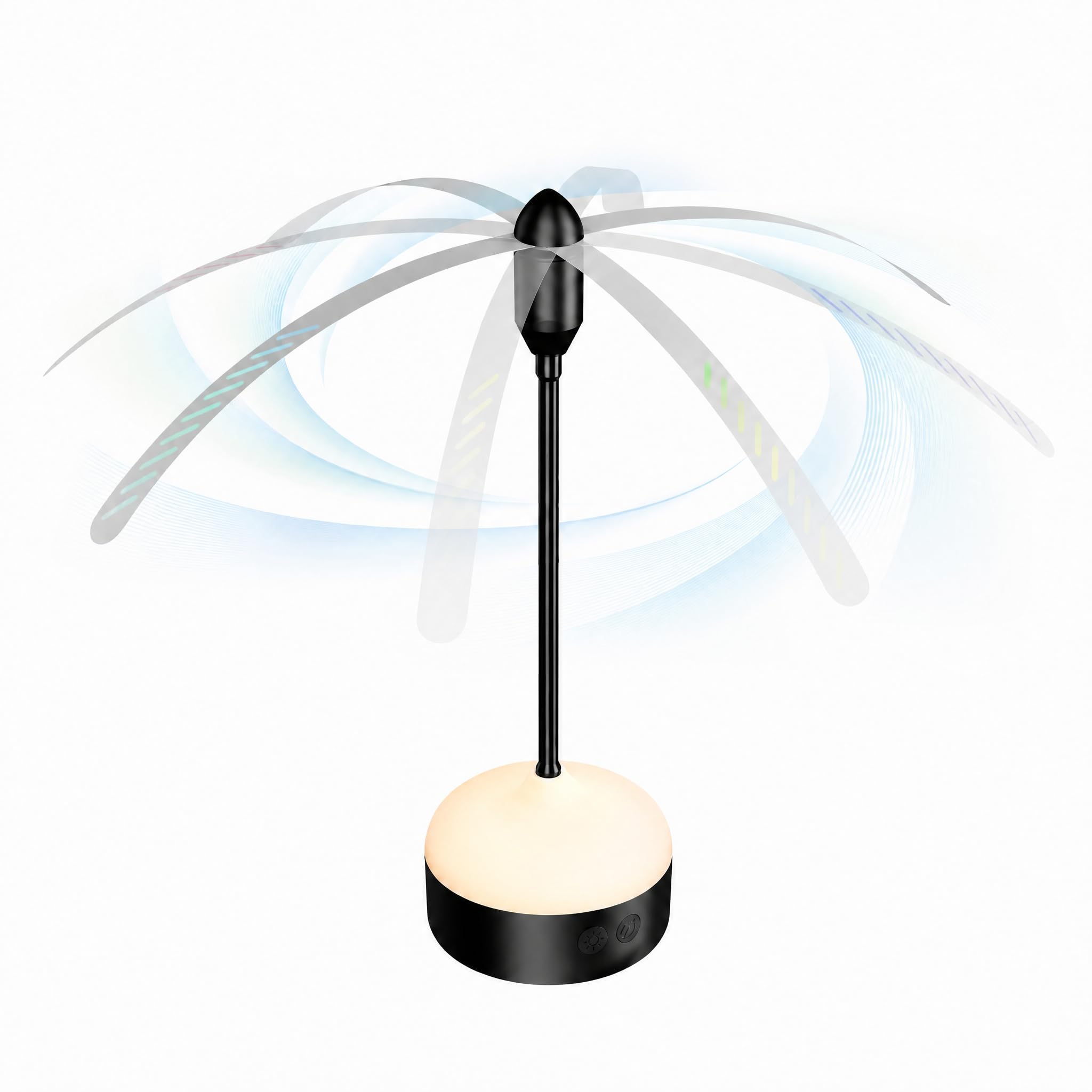 Fly Repellent Fan Indoor Outdoor, Mosquito Repellent Too, Rechargeable Insect Repellent LED Light, Portable Foldable Fan, Pest Deterrent for Camping BBQ