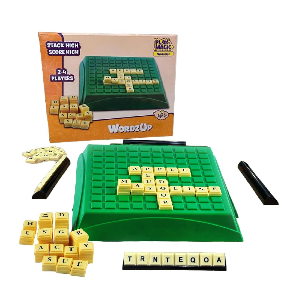 WordzUp|Educational Word Building Game|100 Letters Fun Board Game|Learning Puzzle Toy|Birthday & Return Gifts For Kids 6+|Creative Word Making Kids & Family Game|Upto 4 Players|Made In India