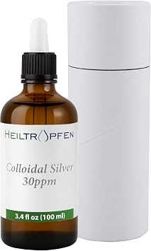 Colloidal Silver | 30 ppm | 3.4 Fl Oz - 100 ml | Third-Party Tested | Heiltropfen®
