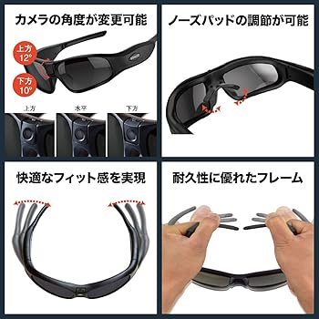 [GOGLOO] Engine カメラ内蔵スポーツサングラス E7 フルHD/30FPS WIFI搭載 防水対応 E7