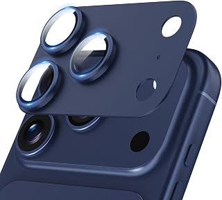 Jeluse Compatible with iPhone 17 Pro Max Camera Lens Protector, Metal Aluminum Alloy Ultra Clear Tempered Glass Camera Scr... Price In India