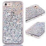 iPhone 6 6S Case, Shinymore Full Protection Soft Bumper Case 3D Creative Sparkle Dynamic Liquid Flowing Floating Glitter Bling Diamond Moving Quicksand Case for iPhone 6 & 6S (Silver Diamonds)