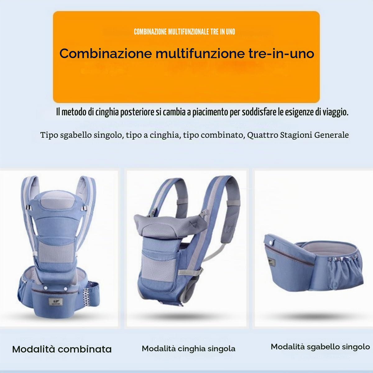 EMEBAY Marsupio Multifunzione – 15 Modalità di Trasporto