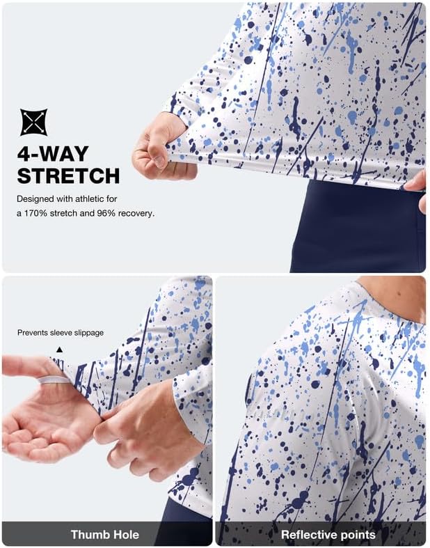 Men's Sun Protection Long Sleeve Shirts UPF 50+ - Image 5