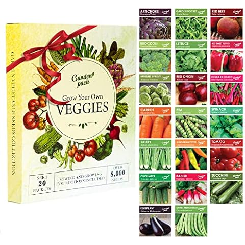 Garden Pack 20 Vegetable Seed Variety Set Cover