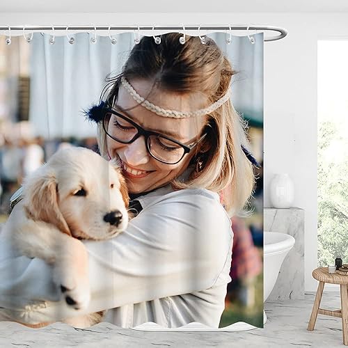 Miniatura 8 de BLINGPAINTING Cortinas de ducha con fotos personalizadas, cortina de ducha personalizada con imagen, cortina de ducha personalizada (72 x 84