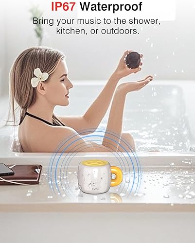 Miniatura 4 de EWA Altavoz Bluetooth, mini altavoz Bluetooth portátil con diseño creativo en forma de taza, IP67 impermeable, sonido fuerte y claro, regalo ideal