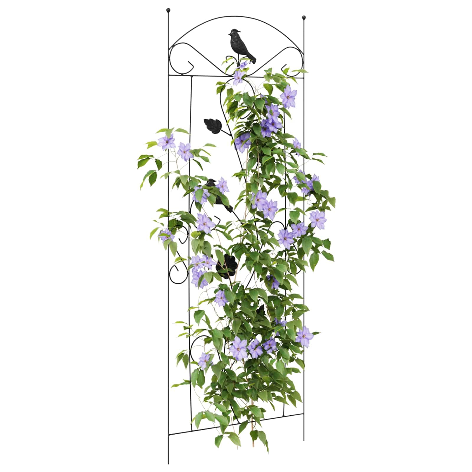 vidaXL Ogrodzenie Ogrodowe 3 szt. Czarny 110 x 40 cm Stal