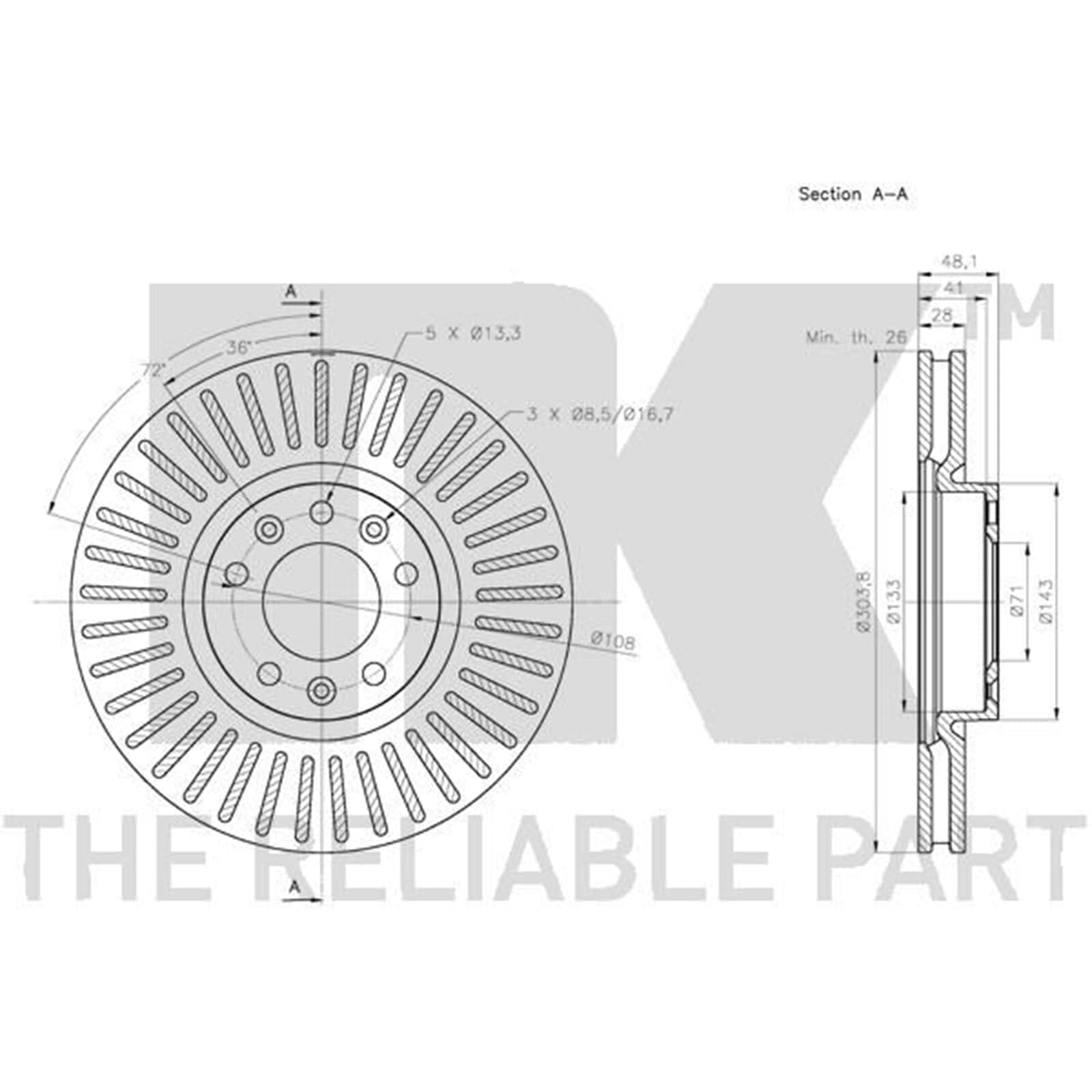 NK Bremsscheiben + Beläge vorne + hinten | 203742 + 221974 + 203749 + 221975 passend für Grandland / X