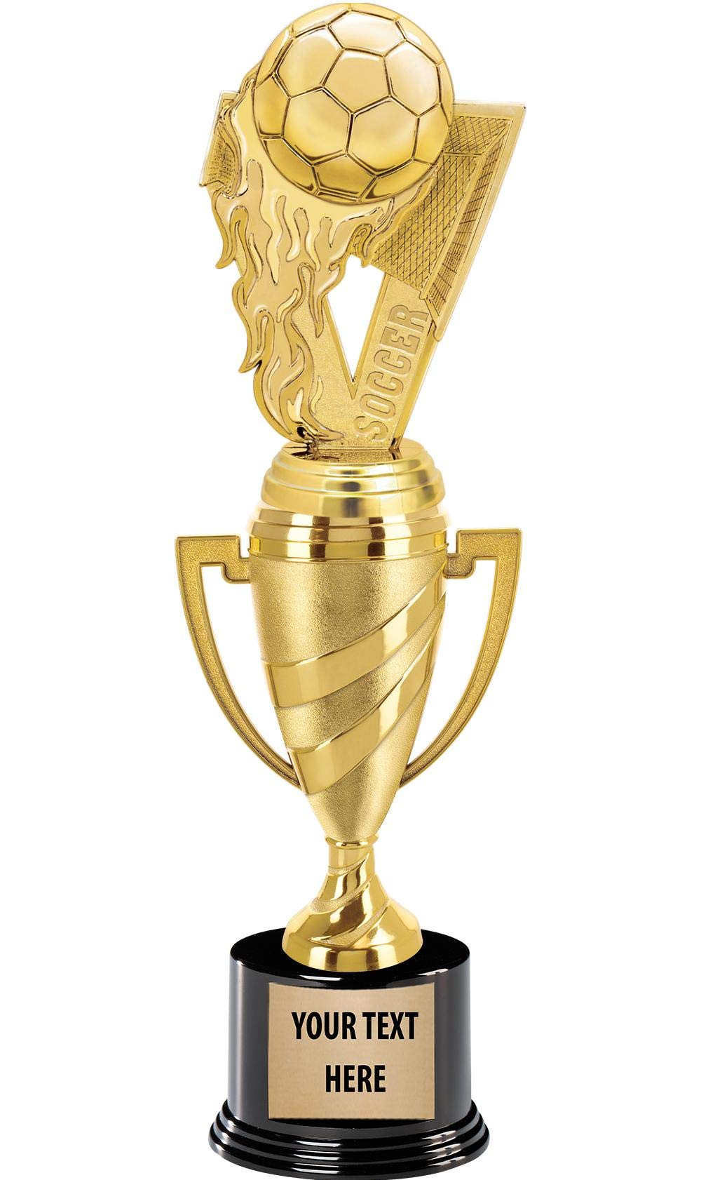 Crown Awards Soccer Trophy, 13" Gold Cup Soccer Player Trophies with Custom Engraving Prime