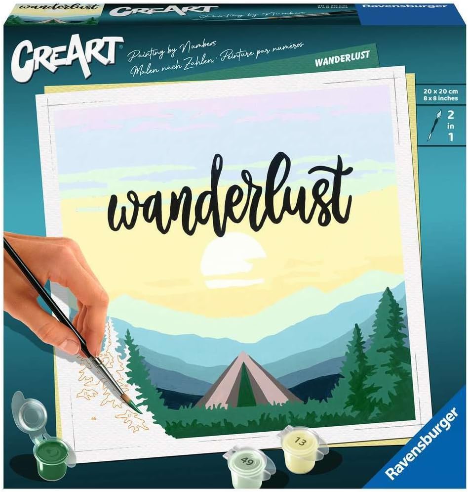 Ravensburger Wanderlust Paint by Numbers Kit for Adults - 20269 - Painting Arts and Crafts for Ages 12 and Up