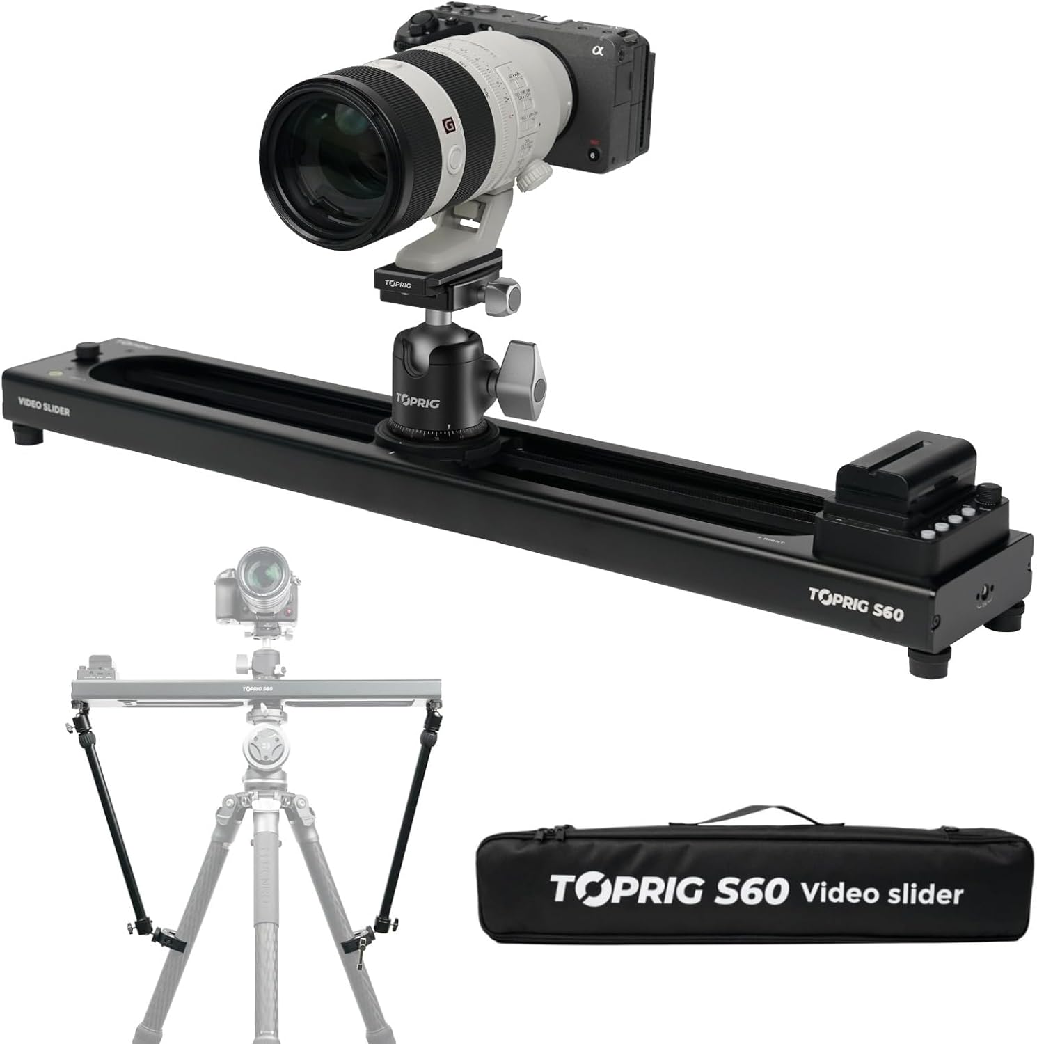 Accsoon Toprig S60 Camera Slider Motorized and Support Arms