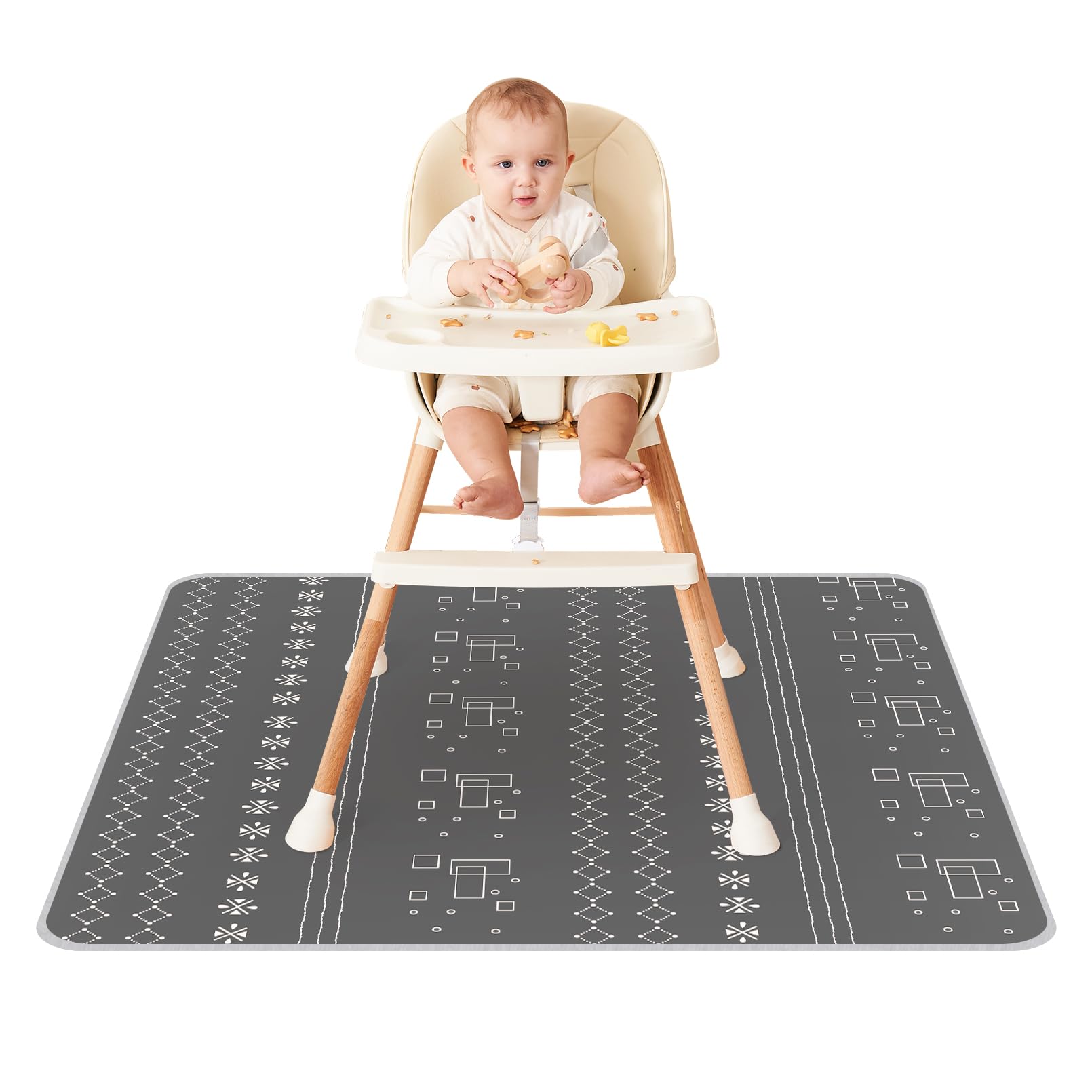 Innokids Baby Splat Mat for Under High Chair 51 x 51 Inch