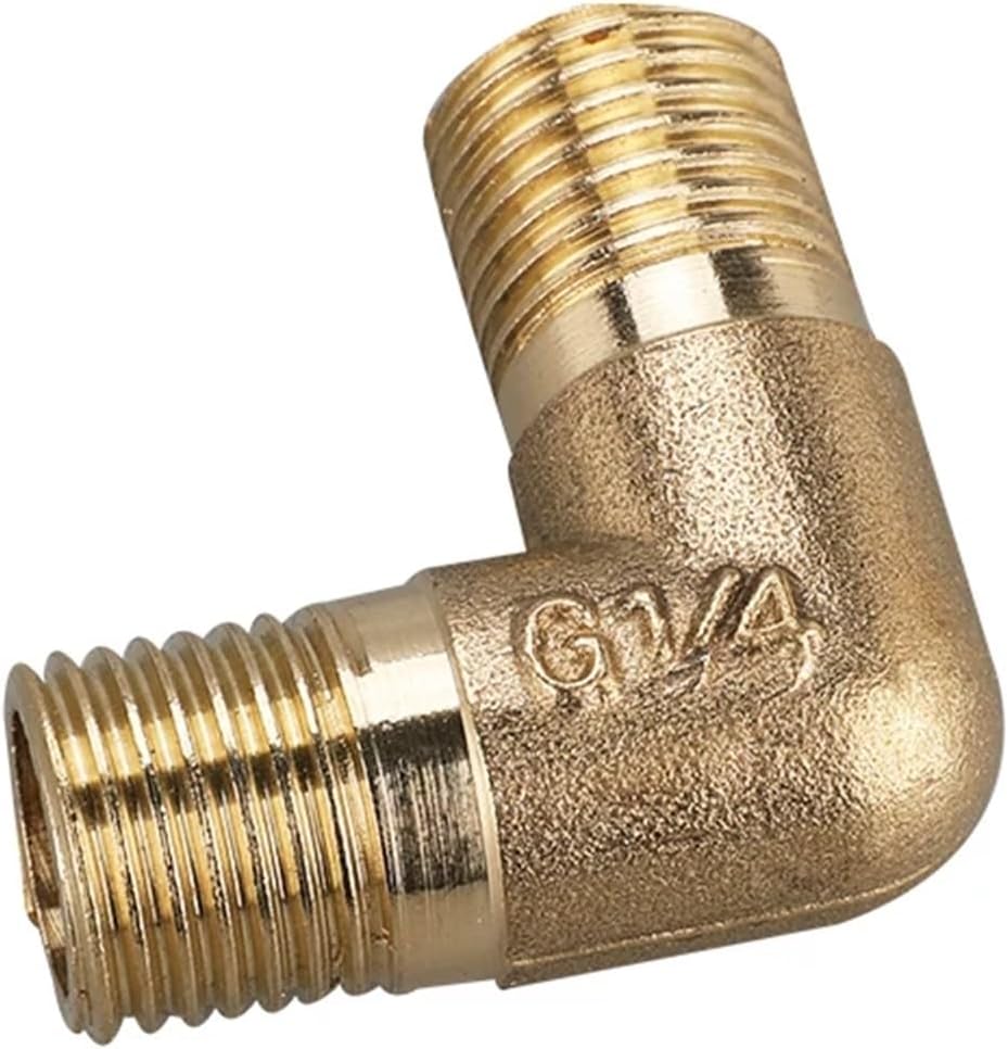 90 Degree Hose Elbow 5pcs T Type 3 Way 1/8" 1/4" 3/8" 1/2" 3/4" Female Thread Brass Pipe Fitting Adapter Coupler Connector(Color 01,3/8")