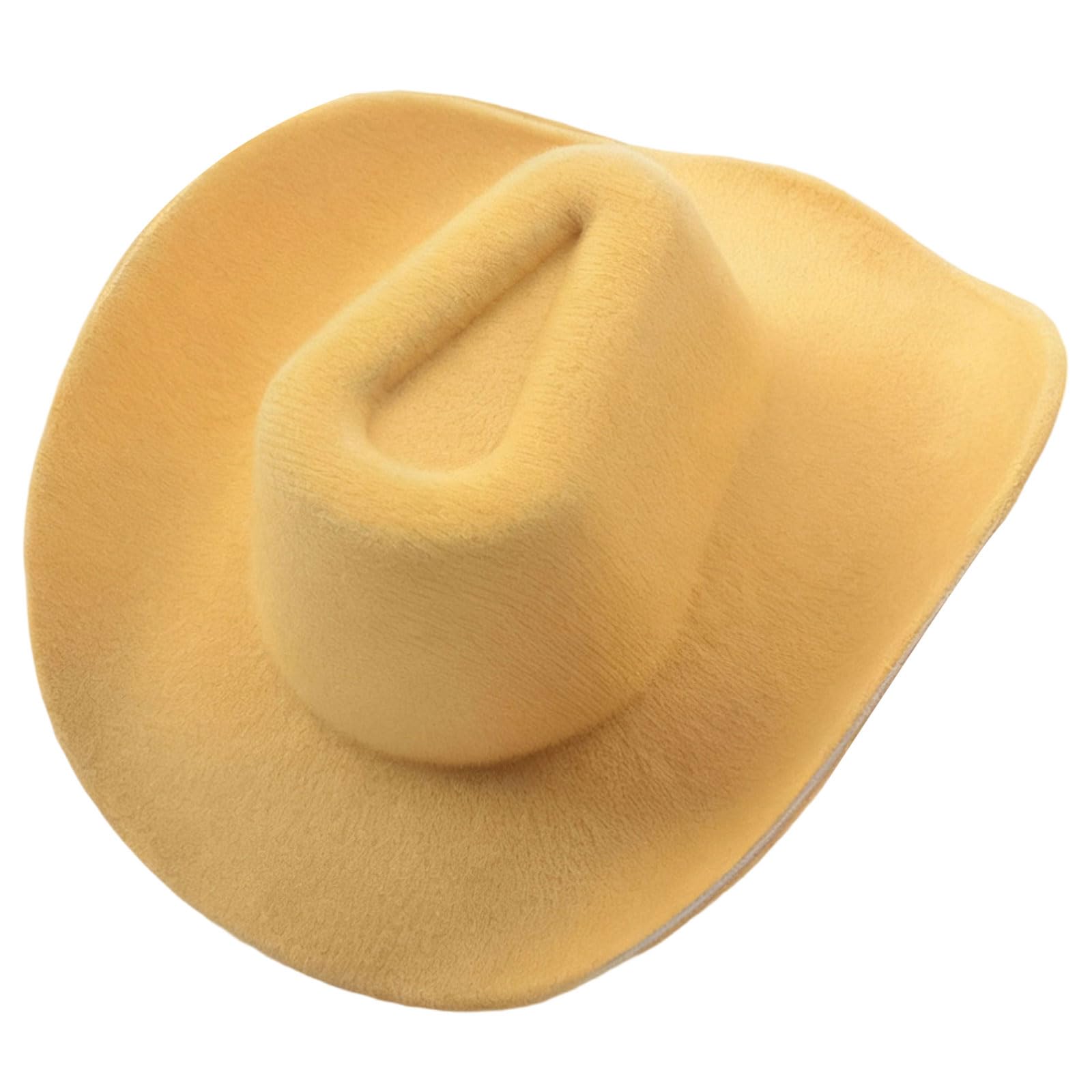 Mekalero Colorful Tiny Western Hat Decoration Miniature for Craft Costume Crafting Sewing Supplies Wrapping Miniature Sewing