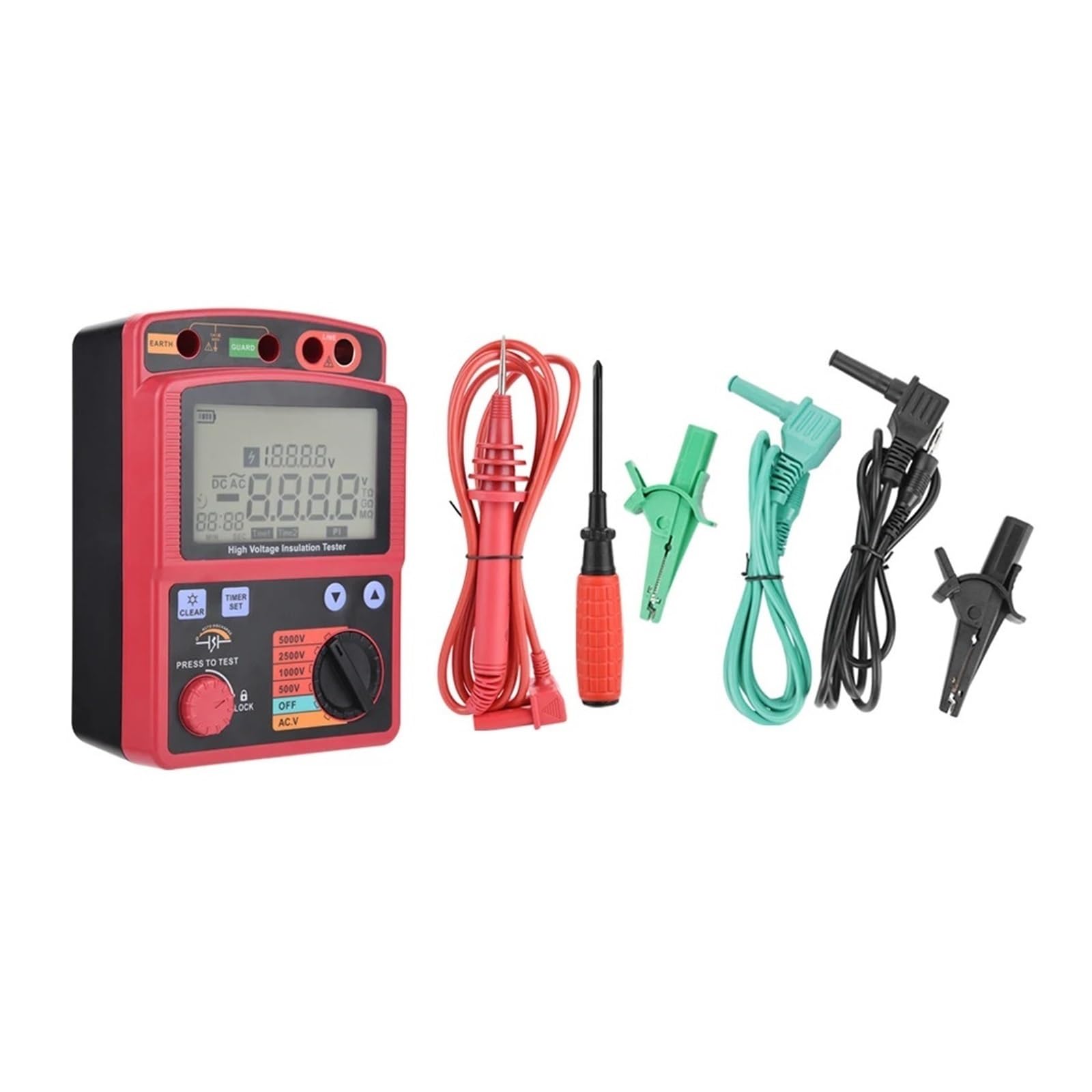 Cyfrowy Miernik Rezystancji Izolacji 5 KV 0, MΩ-1000 GΩ Wysoka CzułOść