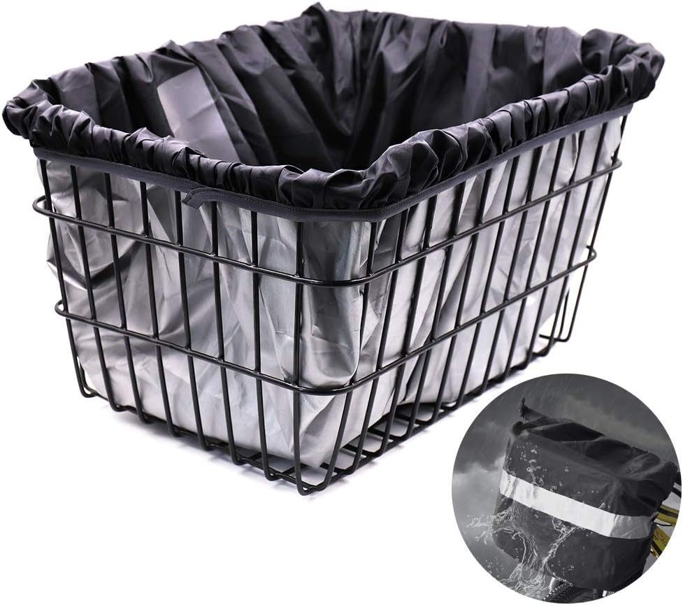 Hoobbii Waterproof Bike Basket Liner - Waterproof Rain Cover Fits Most Bicycle Baskets.