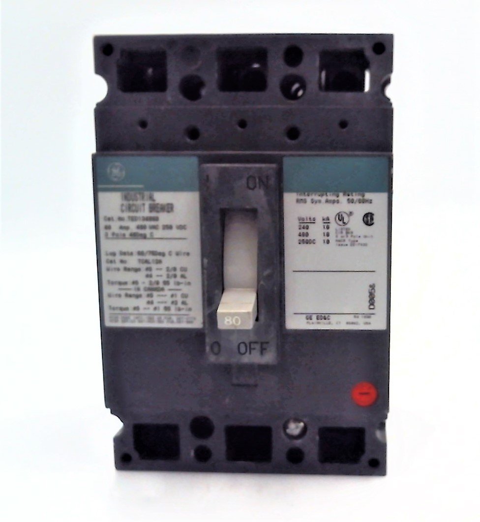 GE TED134080 BN 80A 480V 3P New