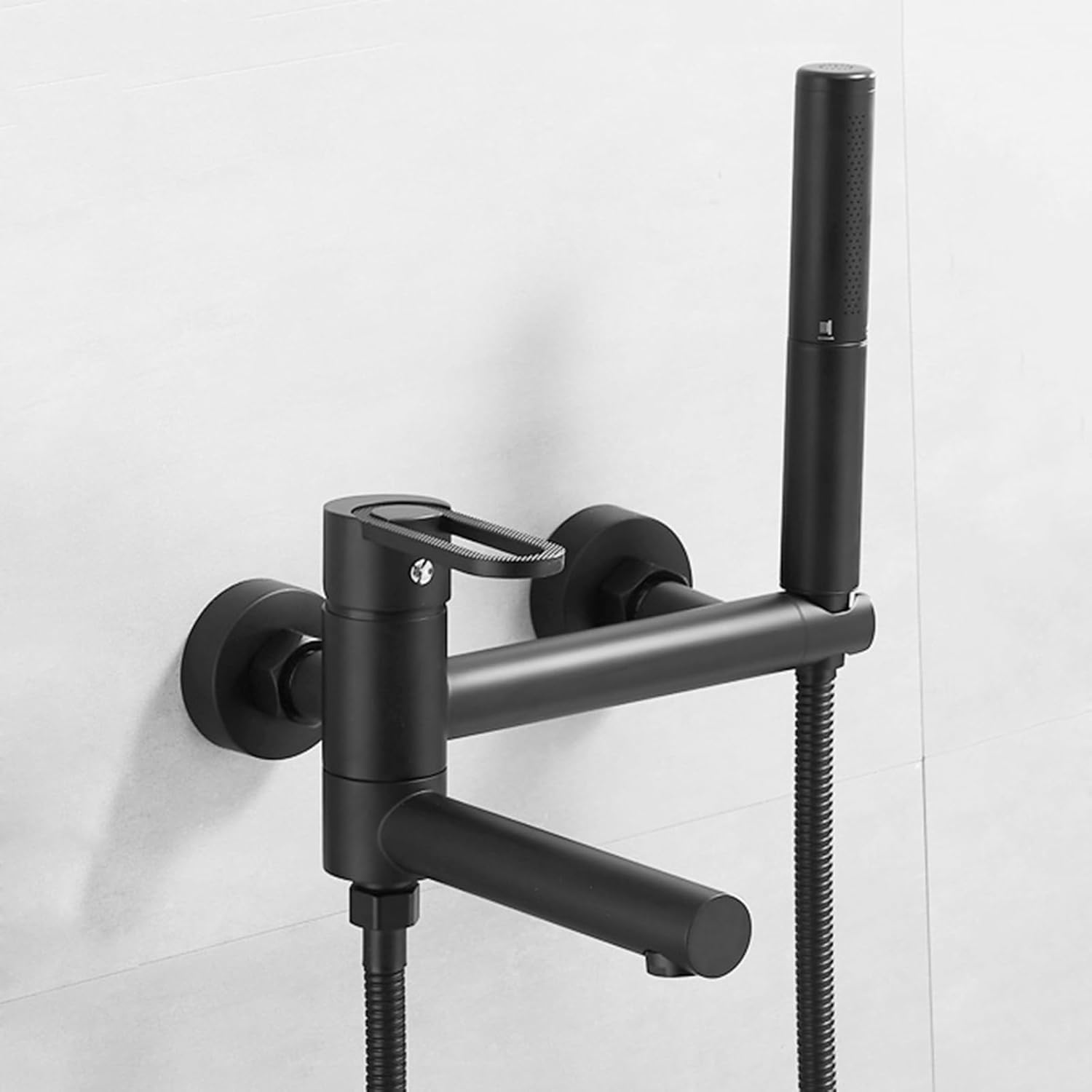 Bath Mixer Tap with Shower Wall Mounted Mixer Tap 90° Rotating Spout