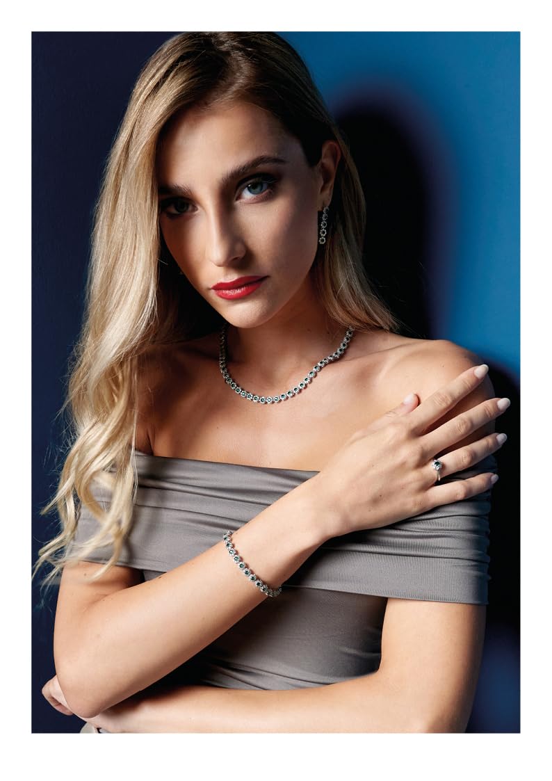 Ottaviani bijoux Orecchini da donna in ottone rodiato con cubic zirconia cm 3,5