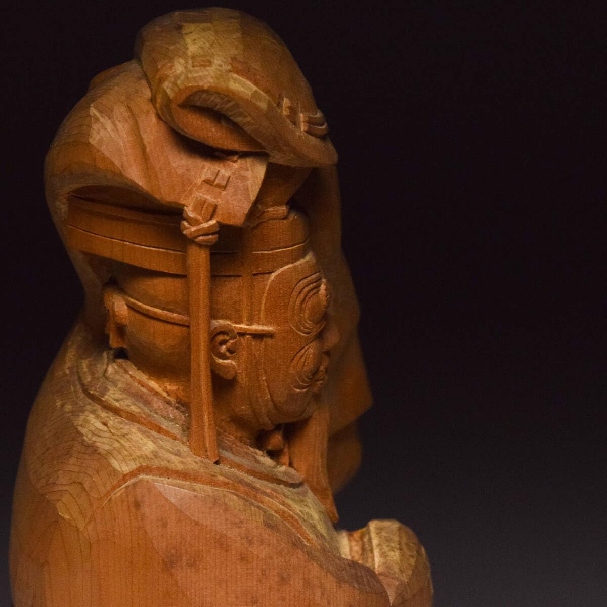 Amazon.co.jp: 廣元刀木彫翁共箱置物オブジェ狂言能演目能楽能人形