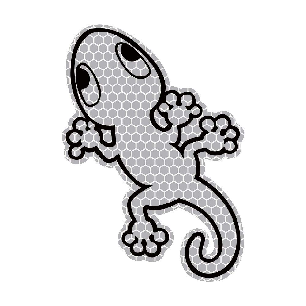 biinfu Reflective Decal Stickers for Cars,Lizard Shape Warning Safety Fun Car Stickers-Silver