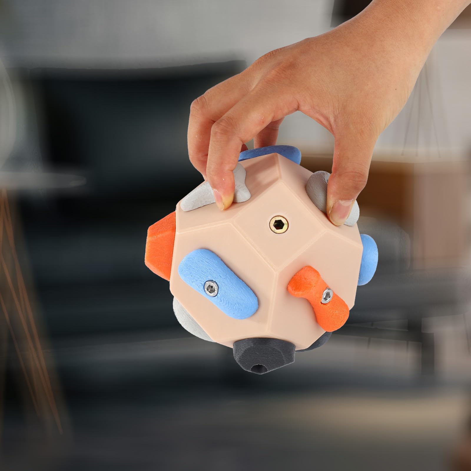 Handgefertigte Boulder-Blöcke, 3D Kletter-Griffkraft-Trainingsball zum Aufbau von Stärke & Präzision Kletterball Tragbares Finger-Trainingswerkzeug Geschenk für Kletterer