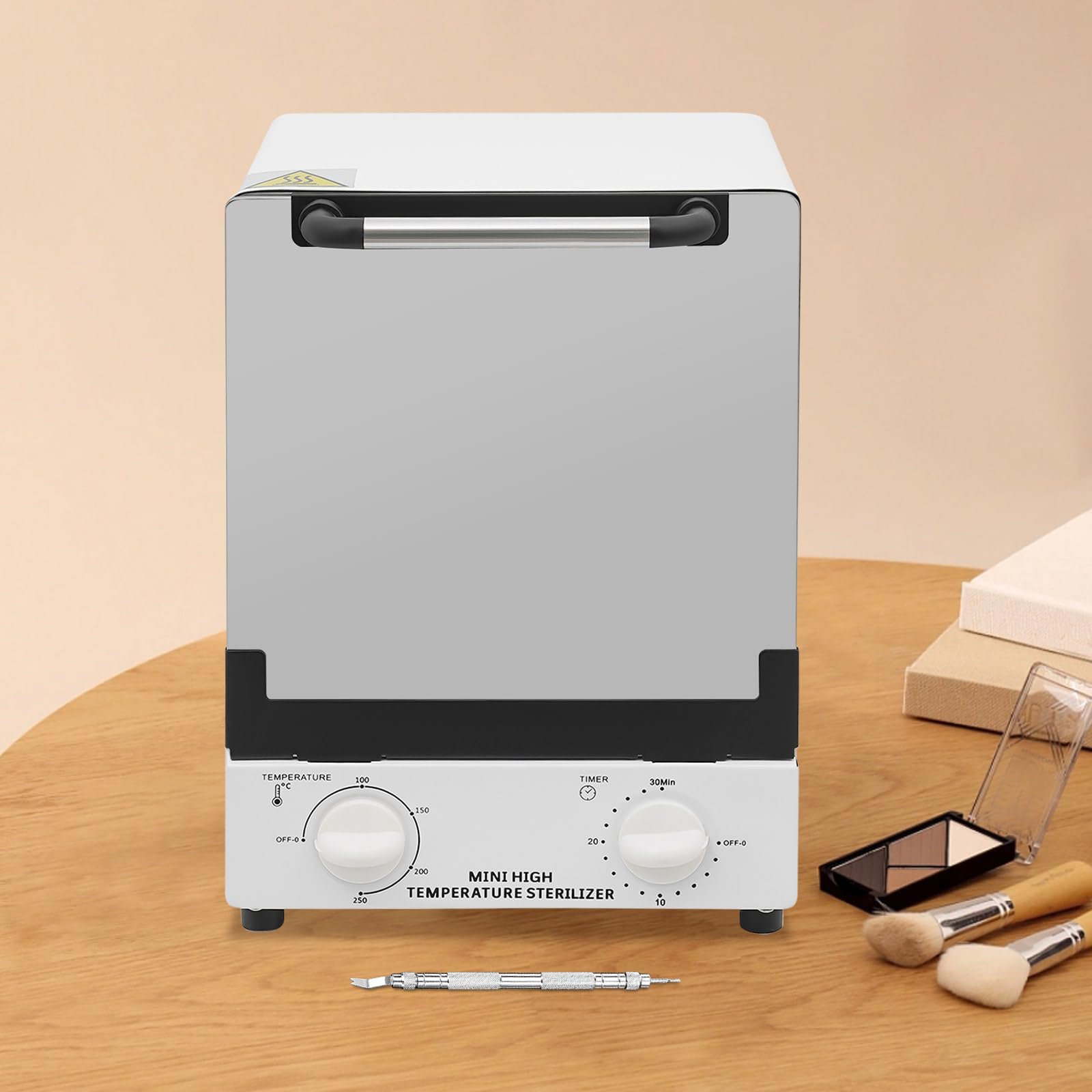 Sterilizzatore da 1000 W, 250 °C, ad alta temperatura, capacità 12 l, design a 360°, sterilizzatore ad aria calda per unghie, parrucchiere, ecc