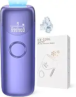 Ubroo Depilação A Laser Com Resfriamento 5°C, Dispositivo De Ipl Indolor, 3 Em 1, Máquina Doméstica Para Mulheres E Homens, Depilador Permanente Por Eletrólise No Rosto Corpo (Roxo)