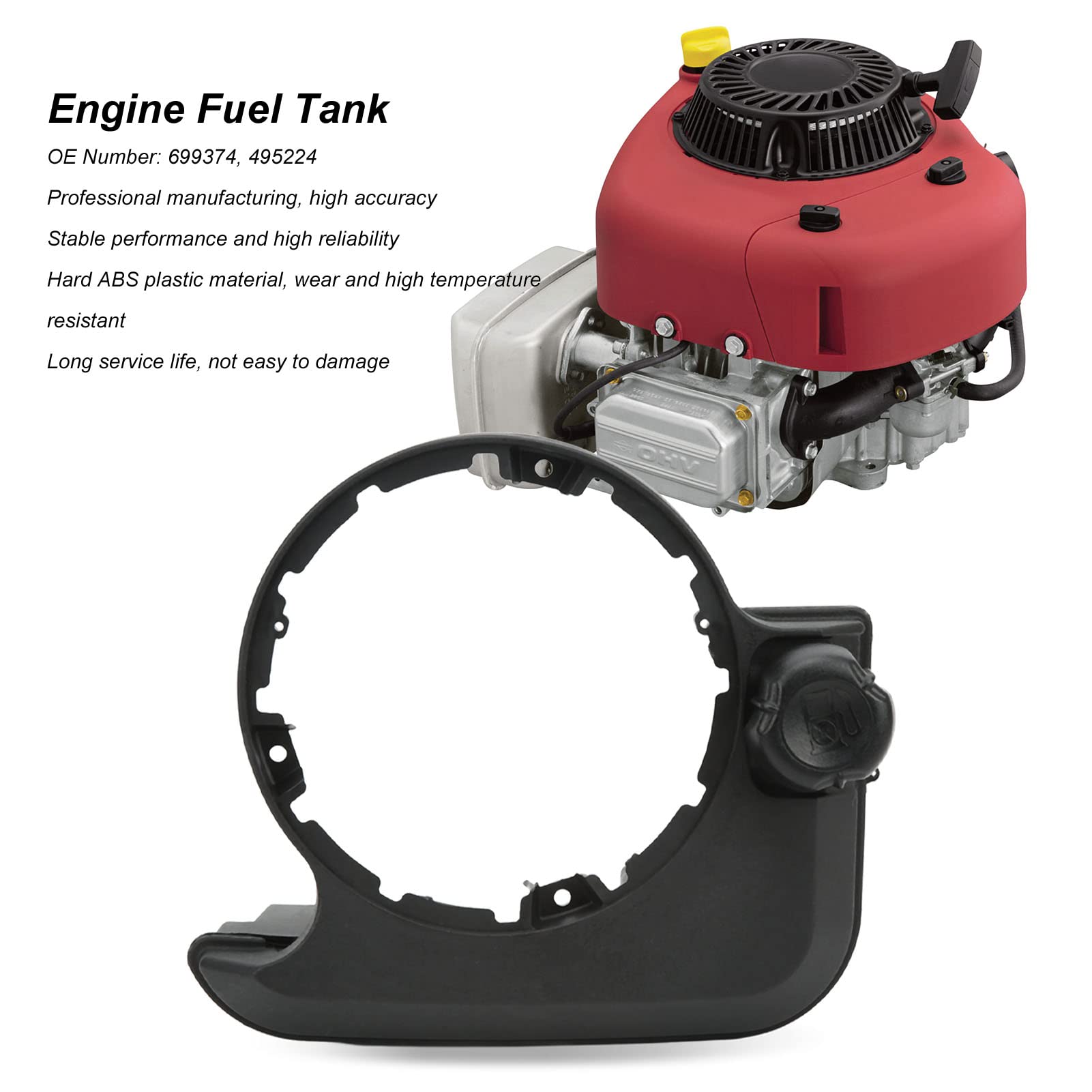 Serbatoio Carburante Motore ABS Resistente All'usura Rasaerba Carburante Benzina Serbatoio Kit Assemblaggio 699374 Serbatoio Carburante Tosaerba per Lawn Boy