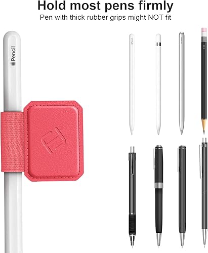 Miniatura 6 de Fintie Paquete de 4 soportes para lápiz para Apple Pencil Pro, Apple Pencil (USB-C  12 generación) y lápices capacitivos, funda elástica de piel