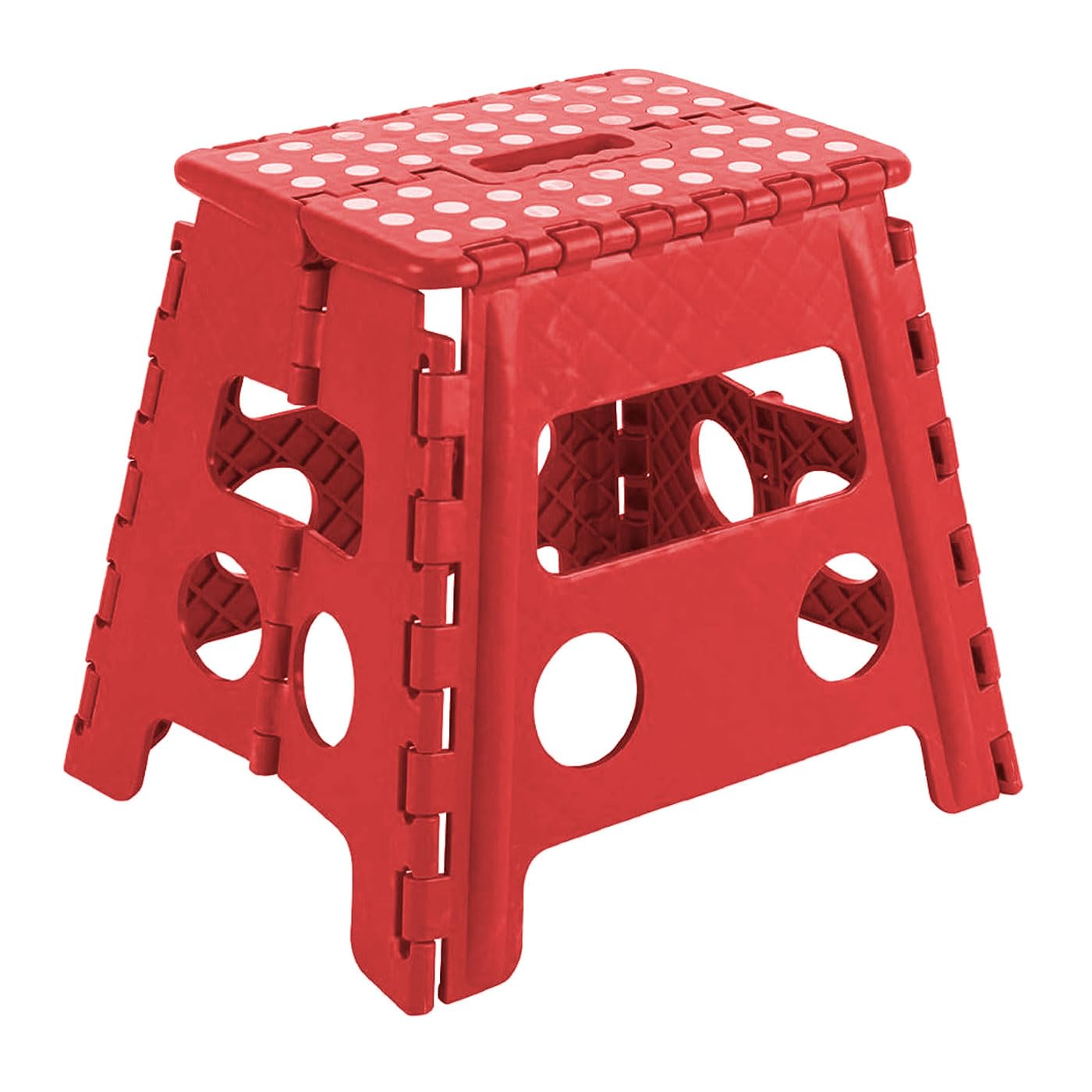 Acan Tradineur - Taburete Plegable Infantil de PVC Multiusos 32,5 x 28,5 x 21,5 cm, banqueta, Asiento de plástico Resistente para niños, Escuela, guardería, hogar, Color Aleatorio