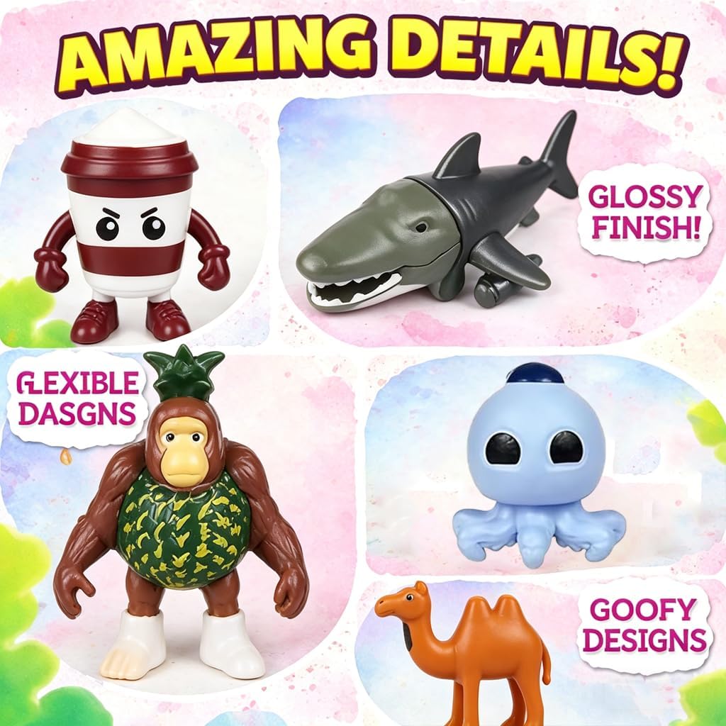 21 PCS Italian Brainrot Steal a Brainrot Action Figures for Kids | 1.8" Tralalero Tralala Tung Tung Tung Sahur Dolls | Fun Brain Rot Toys for Kids, Birthday Party Favors, Goodie Bag Gifts