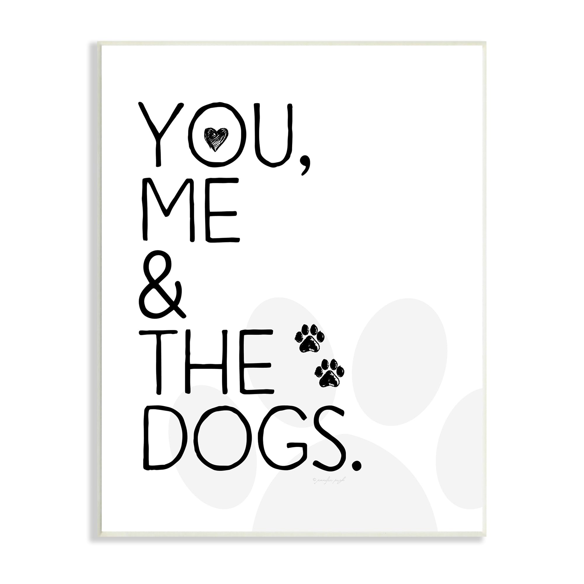 Pet Typography Love for Dog, 10 x 15 Inch Mounted Print on Wall Plaque