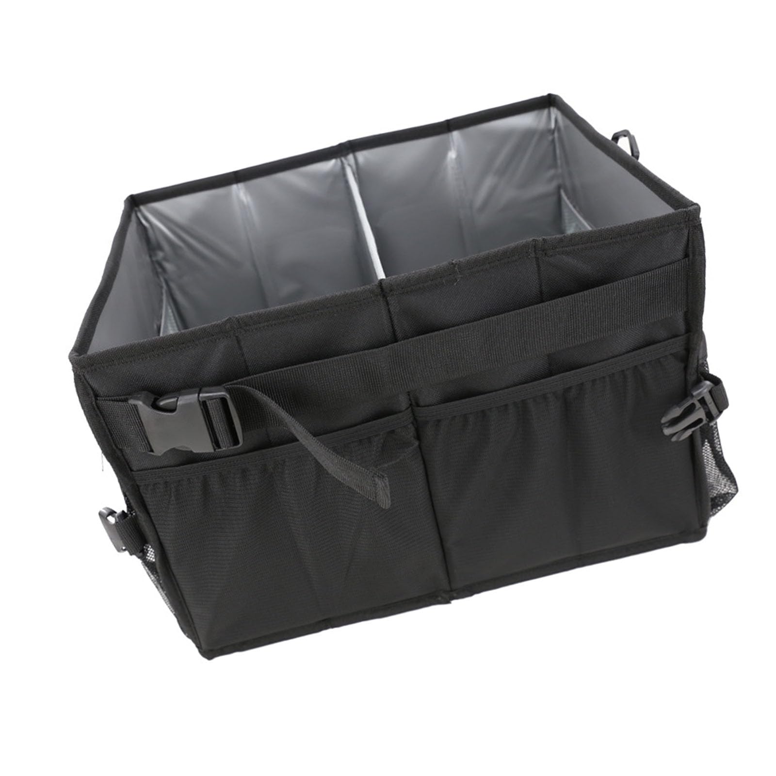 APGLSXY Extra Large Portable BBQ Supplies Case Providing 4 Utensil Compartments and Tissue Pocket for Gatherings Black Oxford Cloth Utility Bag