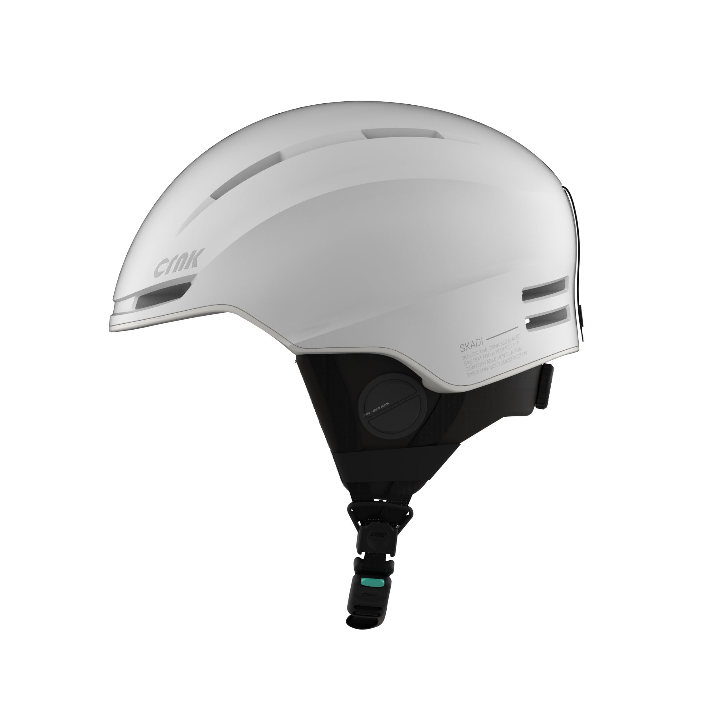 CRNK Skadi Casque de Ski Bluetooth - Casque Ski Homme - Casque Ski Femme - Casques de Ski - Casque Snowboard - Ski Homme - Casque de Ski Homme - Ski Bluetooth - Casque Ski Blanc - Noise Cancelling
