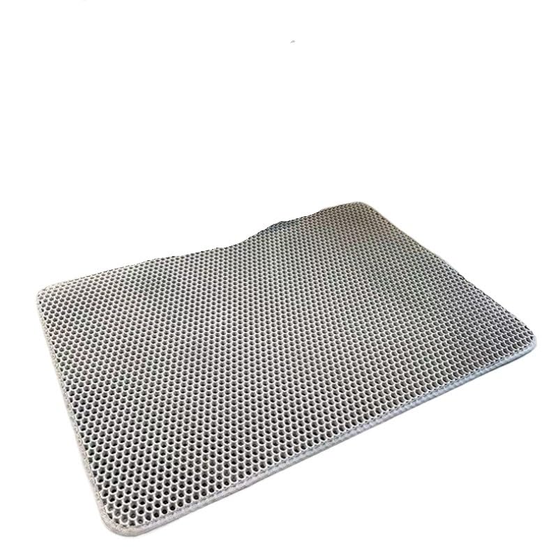 Tapis de litière lavable double couche gris pour stopper la saleté au sol
