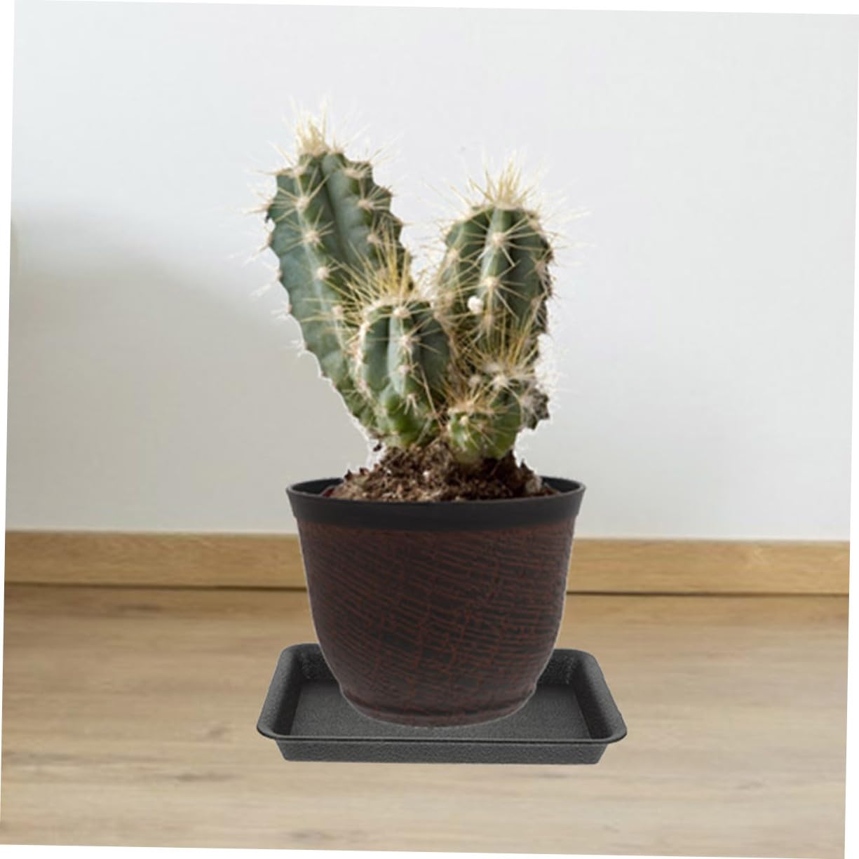 8piezas Bandeja para Macetas Rectangular de Plástico Bandejas para Plantas para Agua Platillos Reutilizables para Bonsái para Jardineras Uso Interiores y Exteriores