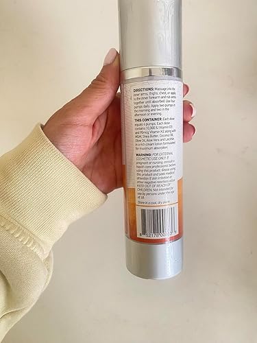 Miniatura 8 de Crema natural de vitamina D3 10000IU de vitamina D de máxima fuerza, combate la deficiencia de vitamina D naturalmente - con vitamina K2 y extracto