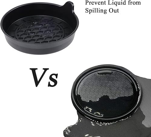 Miniatura 3 de Amooca Portavasos Universales para Automóvil Posavasos para Coche Impermeables Antideslizantes A Prueba de Tamizado A Prueba de Derrames Soporte