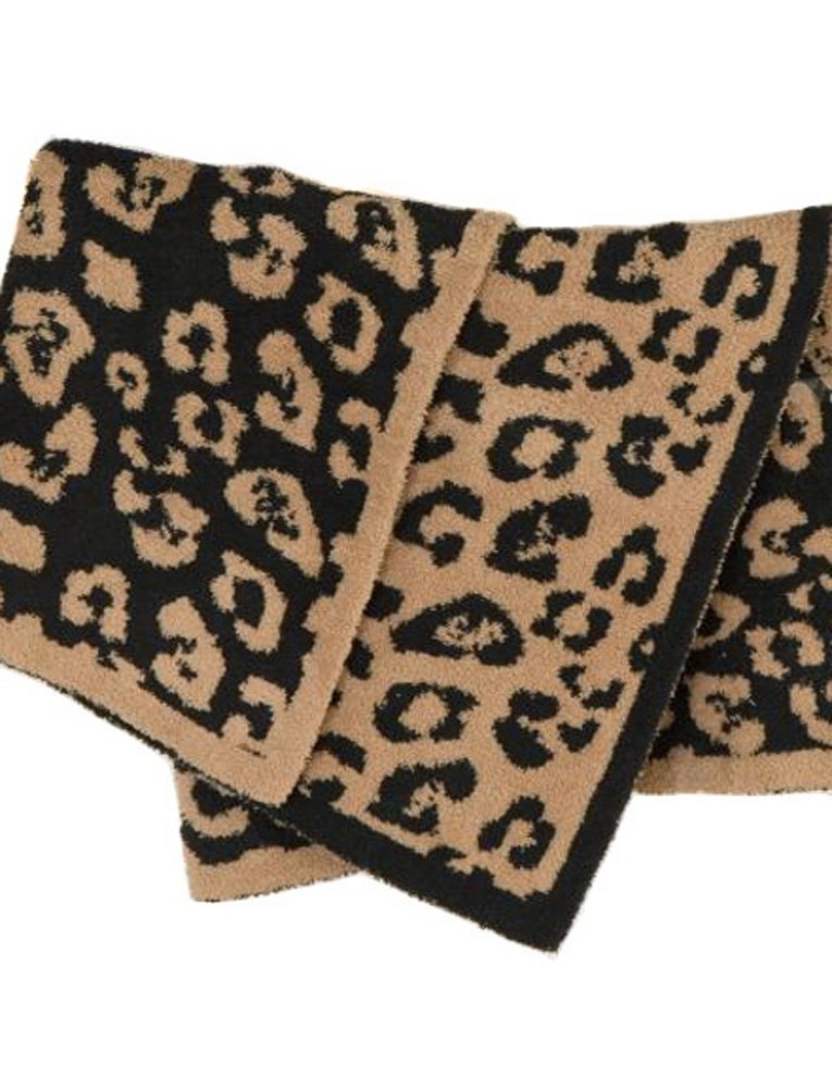 Barefoot Dreams Leopard CozyChic Receiving Baby Blanket
