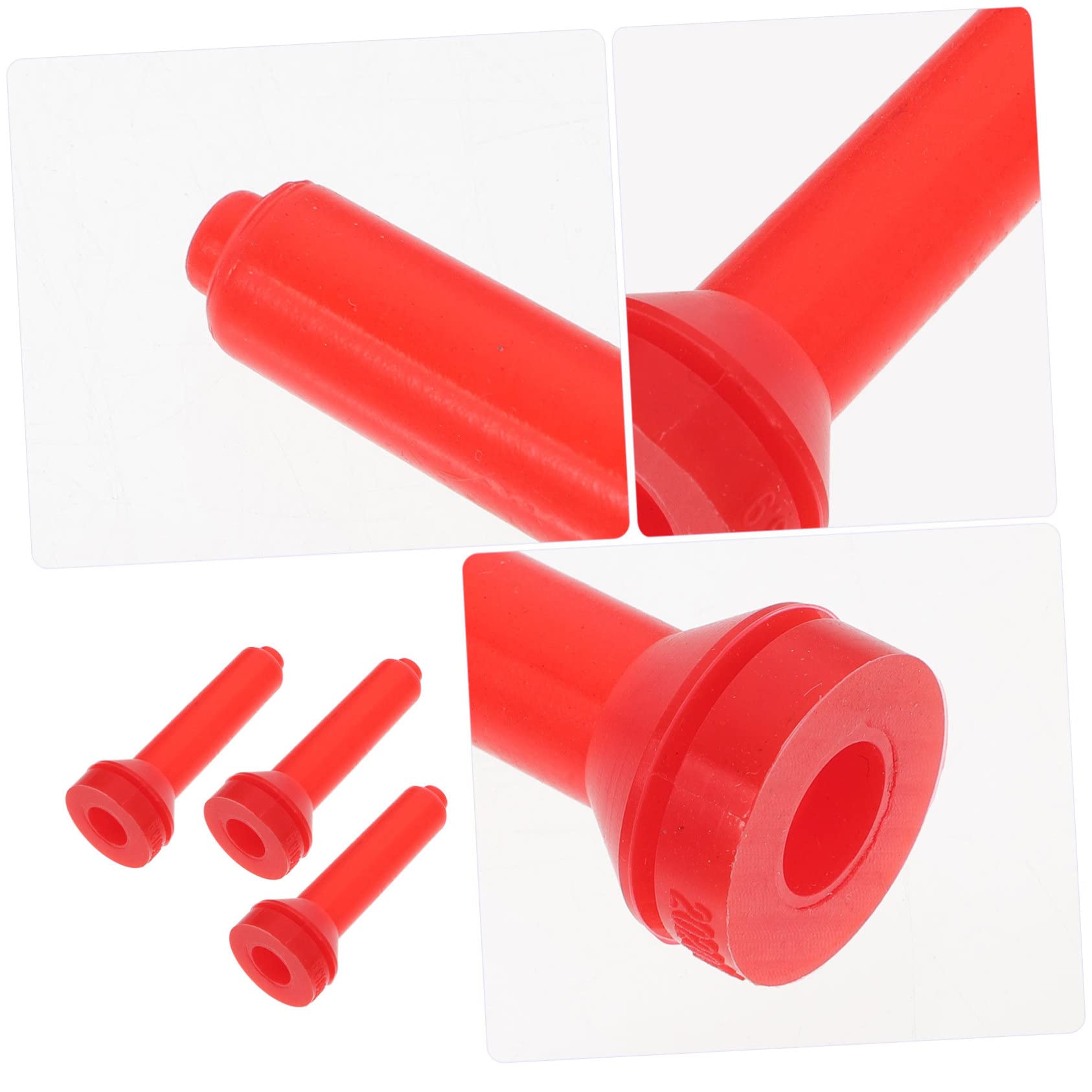 HEMOTON 5 Ensembles Biberon Mangeoire Bouteille Chèvres D'alimentation D'agneau De Boisson Au Lait D'agneau Tétines Pour Petits Animaux Gel De Silice Rouge 3 Pièces * 5