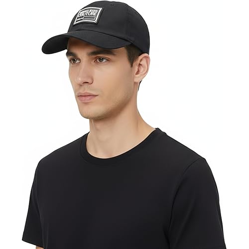Versace Jeans Couture Black Signature Baseball Cap