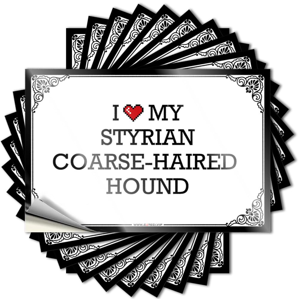 Tattoo Coffee | Crazy Garage I Love My Styrian Coarse-haired Hound for Free(6X9CM)
