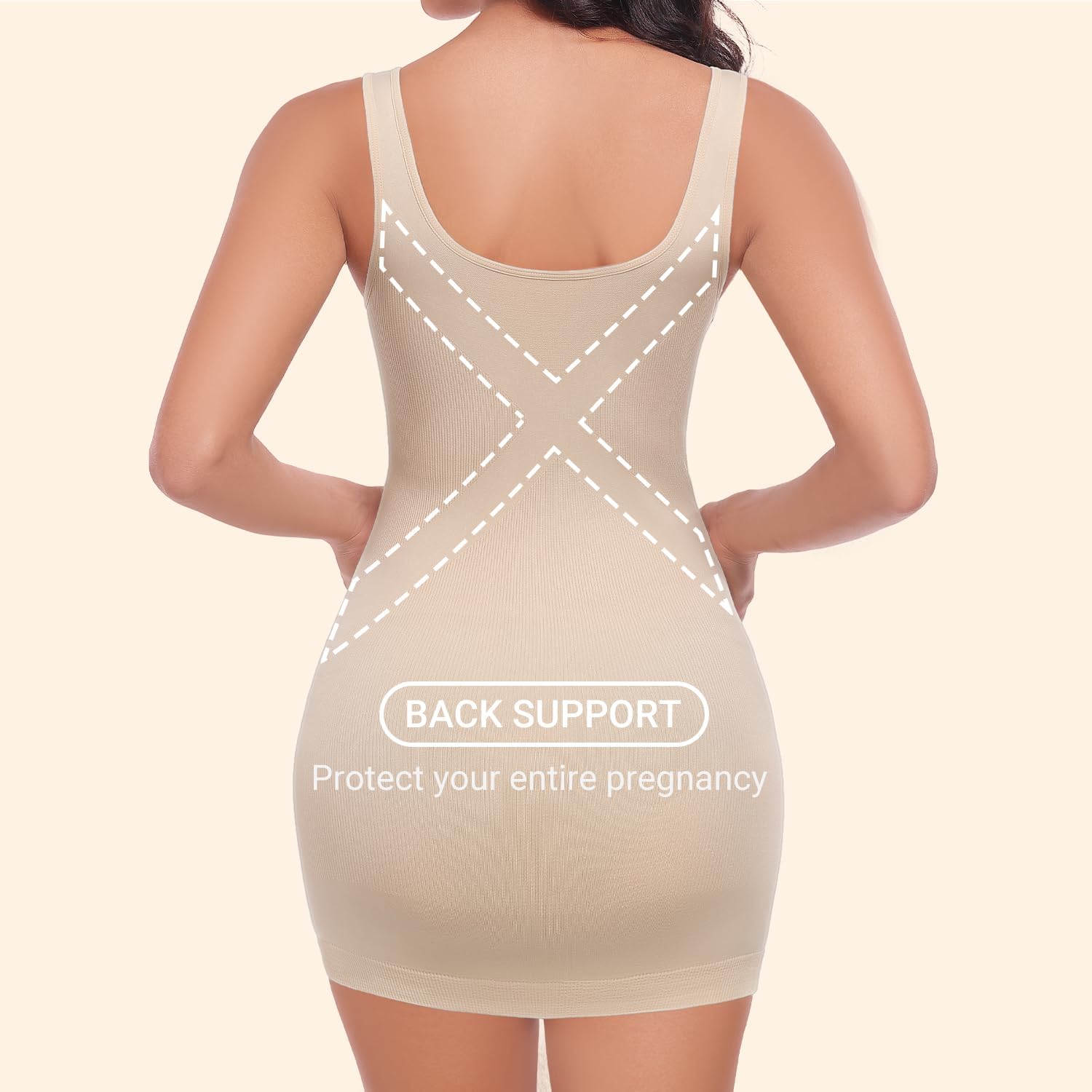 Women’s Maternity Sleeveless Tank Tops, Pregnancy Belly Support Shapewear Baby Shower Bodycon Dress Workout Shirts - Image 3