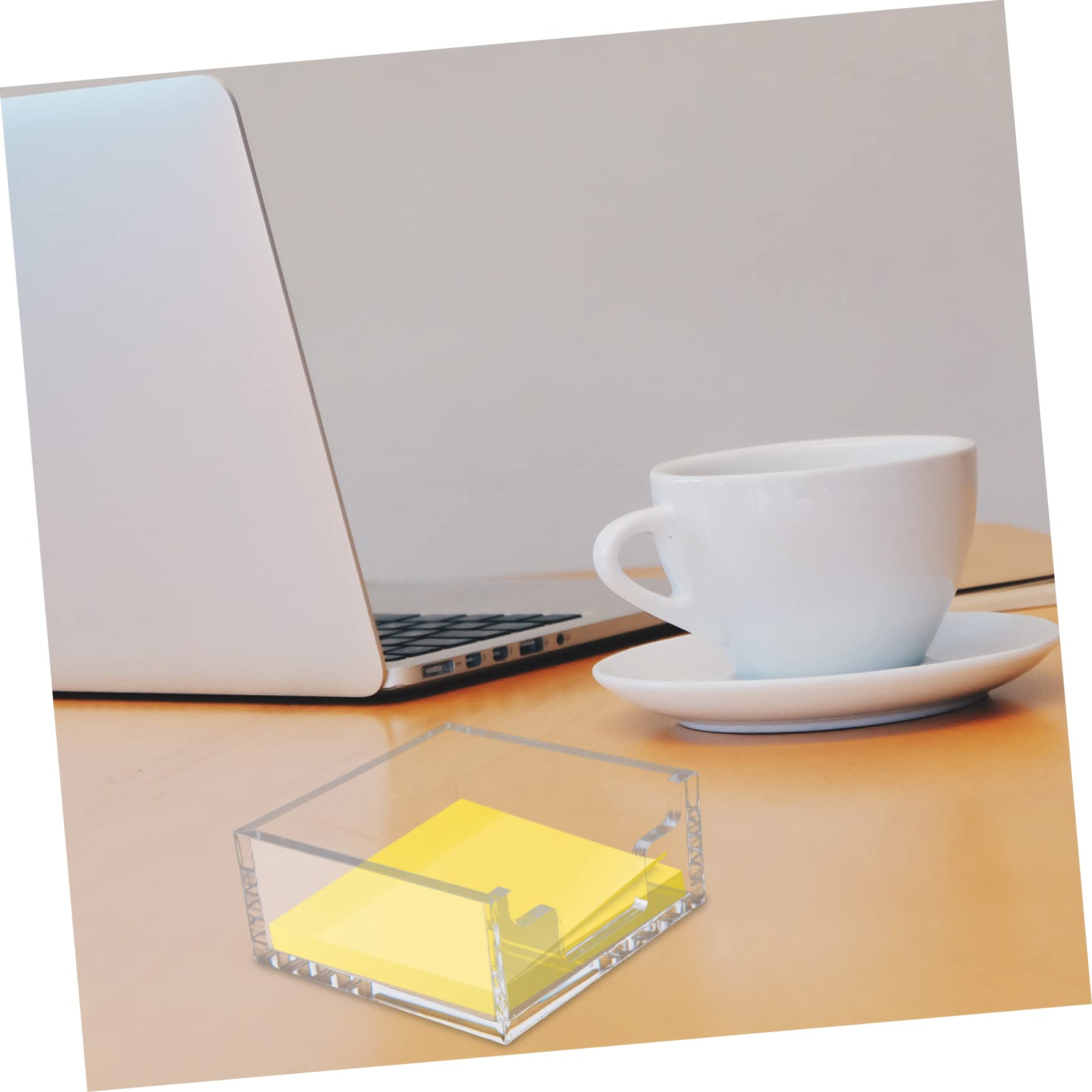 2piezas Soporte Organizador De Notas De Oficina Dispensador Para Notas De Transparente Accesorios De Escritorio Prácticos y Funcionales
