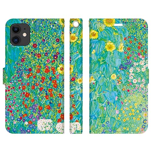 uCY iPhone 13 mini Ή 蒠^ P[X Jo[ Ng q}̍炭_Ƃ̒ OX^t ԕ country garden with sunflowers  G  ܂肽 J[h |Pbg iphone13min